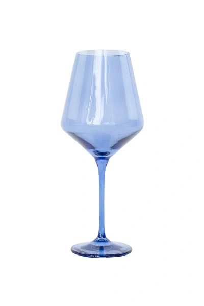 Estelle Colored Glass Wine Glass Set In Blue