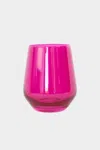 Estelle Colored Glass Wine Stemless Glass In Fuchsia - Set Of 6