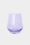 Estelle Colored Glass Wine Stemless Glass In Lavender - Set Of 6