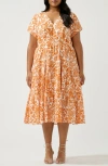 Estelle Cote Dazur Embroidered Midi Dress In Multi