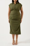 Estelle Desert Whisperer Midi Dress In Olive