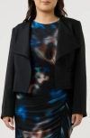 Estelle Eboni Crepe Crop Jacket In Black