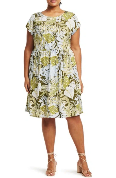 Estelle Elle Leaf Print Dress