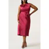 Estelle Emmi Sleeveless Satin Midi Dress In Gold