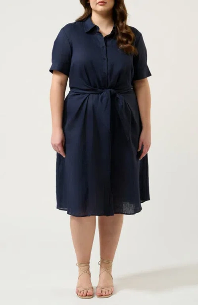 Estelle Esther Tie Waist Shirtdress