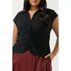 Estelle Harko Twist Front Top In Black