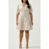 Estelle La Croisette Ruffle Hem Dress In Sand/milk