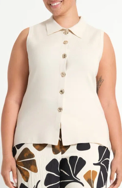 Estelle Leya Knit Sleeveless Top In Neutral