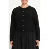 Estelle Night Sparkle Knit Cardigan In Black
