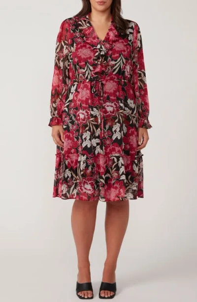 Estelle Petal Dream Floral Long Sleeve Dress In Floral Print