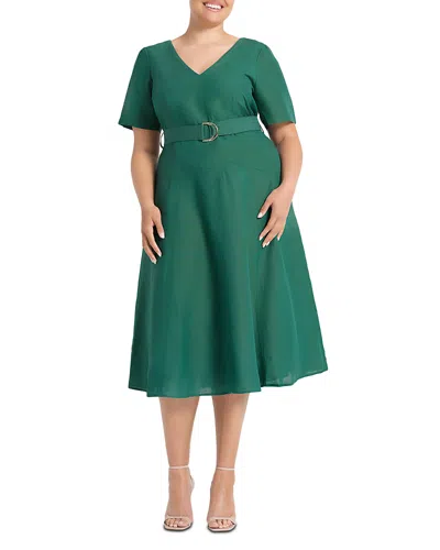 Estelle Plus Aelin Dress In Green