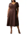 Estelle Plus Akira Midi Dress In Brown