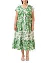 Estelle Plus Amazonia Tiered Dress In Print
