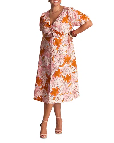 Estelle Plus Amira Dress In Orange