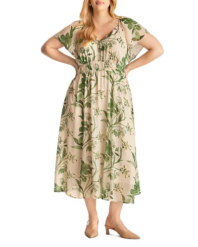 Estelle Plus Anaya Floral Midi Dress In Multi
