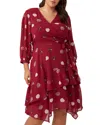 Estelle Plus Begin Again Asymmetric Dress In Red/rose