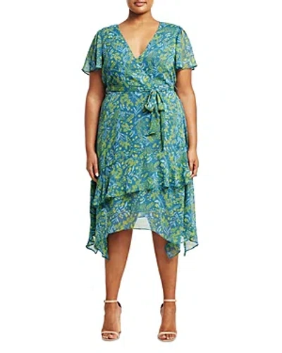 Estelle Plus Beverly Tiered Dress In Print