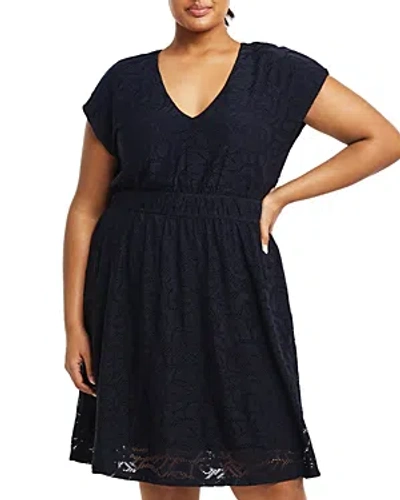 Estelle Plus Cindy Lace Dress In Navy