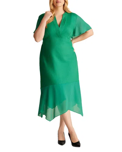 Estelle Plus Claudia Midi Dress In Green