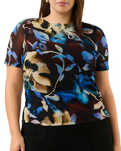 Estelle Plus Cleo Mesh Printed Top