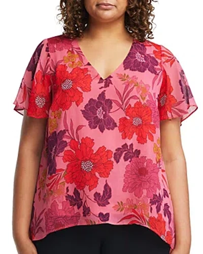 Estelle Plus Delta Top In Print