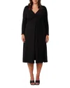 Estelle Plus Eclipse Midi Dress In Midnight Navy