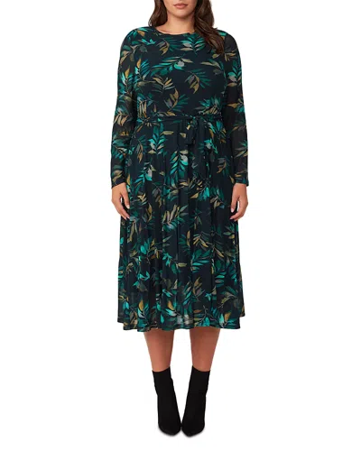 Estelle Plus Foliage Whisper Dress In Print