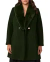 Estelle Plus Grammys Faux Fur Trimmed Coat In Olive