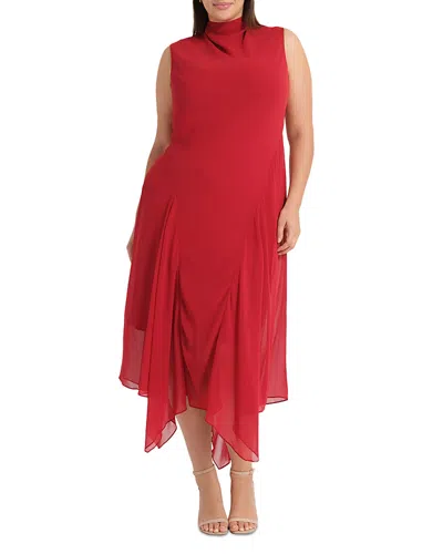 Estelle Plus Holly Dress In Red