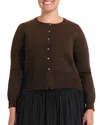 Estelle Plus Jasmine Cardigan In Brown