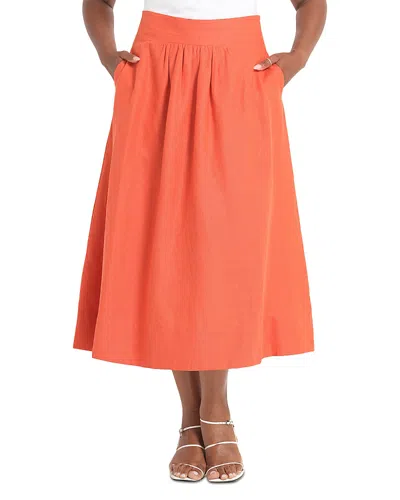 Estelle Plus Kaia Midi Skirt In Orange