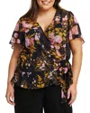 Estelle Plus Marabella Faux Wrap Blouse In Print