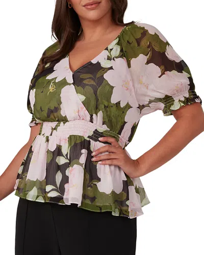 Estelle Plus Morning Glory Top In Print