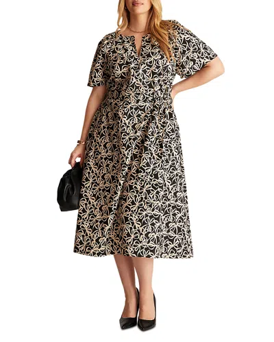 Estelle Plus Noirette Midi Dress In Multi