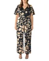 Estelle Plus Noosa Satin Jumpsuit In Print