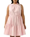 Estelle Plus Rhodes A Line Mini Dress In Blush