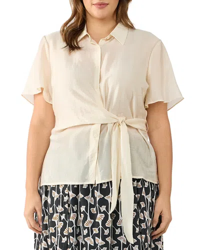 Estelle Plus Sandstorm Wrap Shirt In Ivory