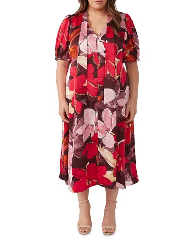 Estelle Plus Scarlett Midi Dress In Print
