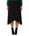 Estelle Plus Shade Midi Skirt In Black