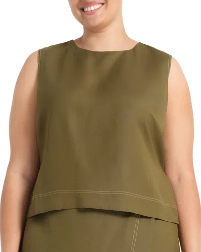 Estelle Plus Sonnet Top In Brown