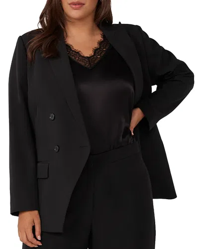 Estelle Plus Sophie Double Breasted Blazer In Black