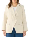 Estelle Plus Sophie Double Breasted Blazer In Brown
