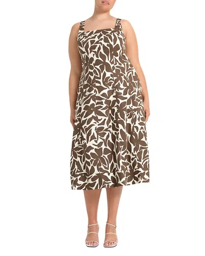Estelle Plus Sylvia Dress In Animal Print