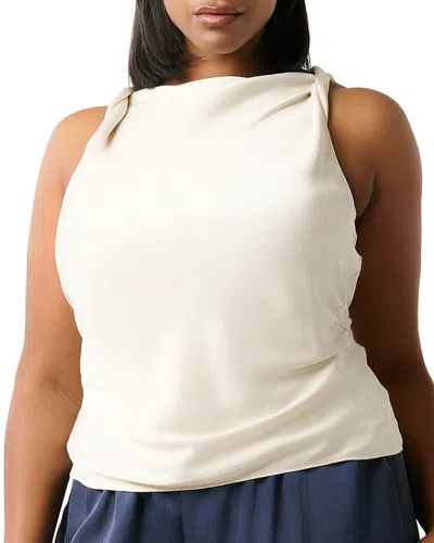 Estelle Plus Tahni Twisted Strap Top In Gray