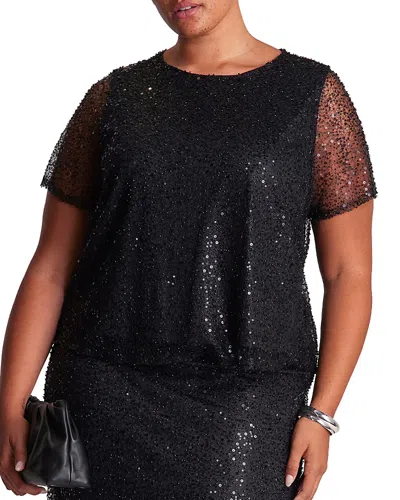 Estelle Plus The Zaya Embellished Top In Black