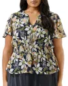 Estelle Plus Wilsons Prom Floral Blouse In Print