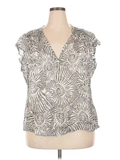 Pre-owned Estelle Sleeveless Blouse In Silver