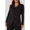 Estelle Sophie Double Breasted Jacket In Black