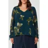Estelle Summit Bloom Tie Cuff Top In Print
