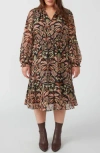 Estelle Thalia Blooms Clip Dot Long Sleeve Dress In Print